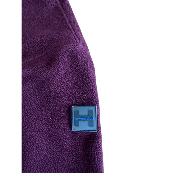 Hawke & Co. Mens Burgundy & Charcoal Quarter Snap Colorblock Pullover Fleece M - Picture 13 of 15